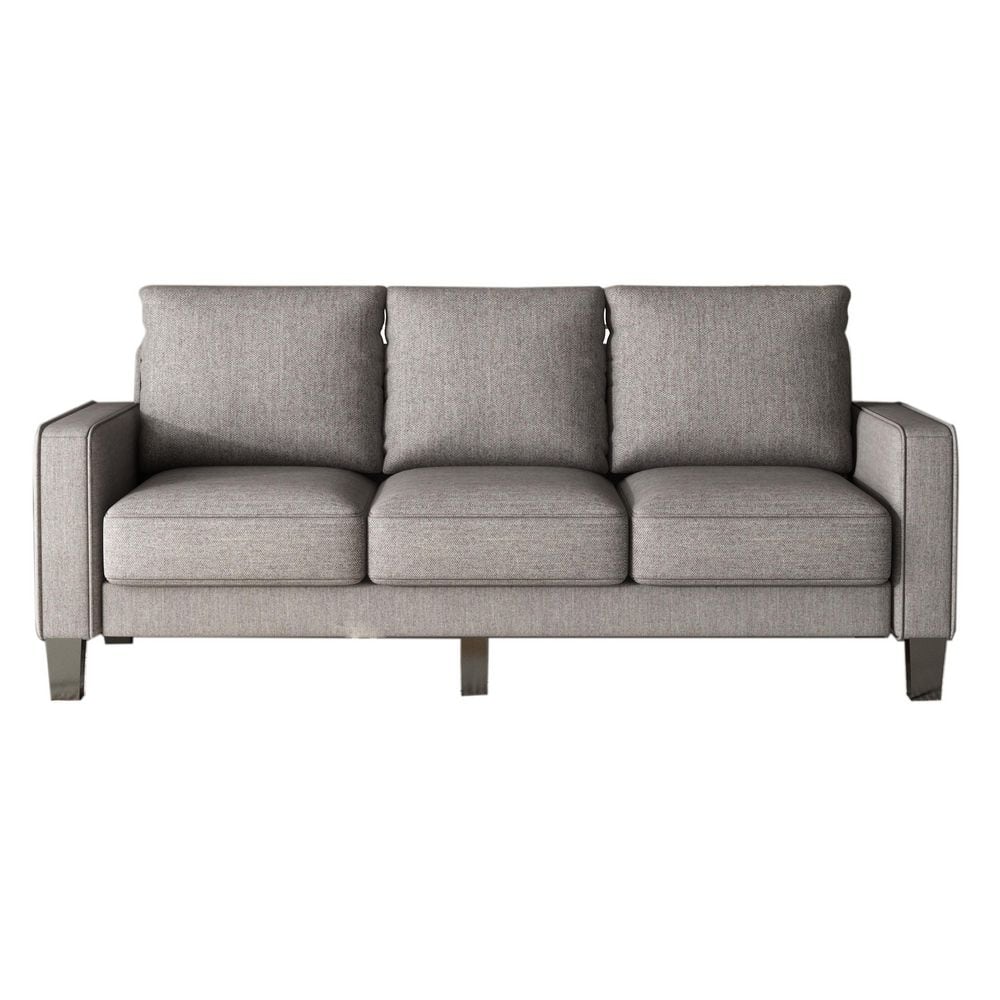 75 in. Light Grey Fabric 3-Seater Loveseat Modern Living Room Furniture Sofa  Removable Seat Cushion S915-3SEAT-LGRA - The Home Depot