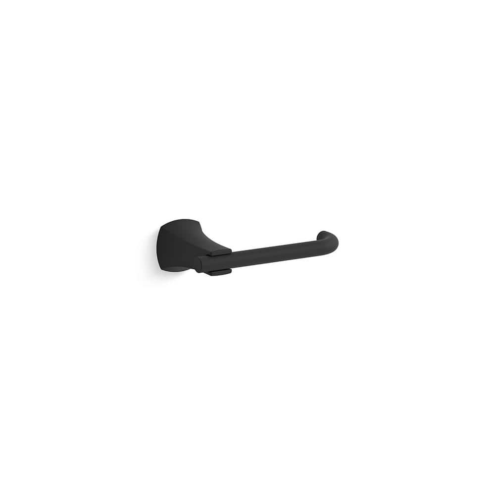 Better Homes & Gardens Wall Mount Toilet Paper Holder, Matte Black