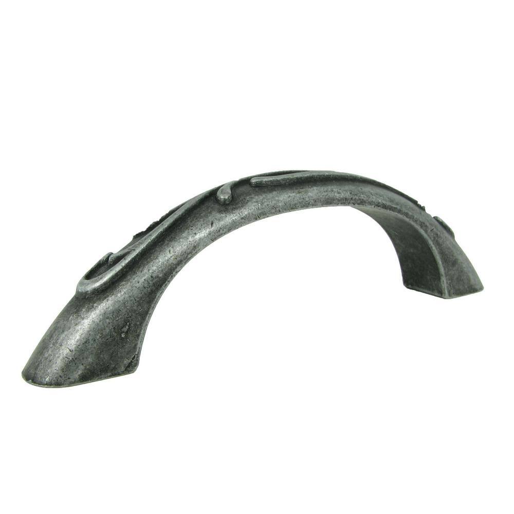 Ivy Distressed Gray Iron Arch Cabinet Pull with Mounting Hardware