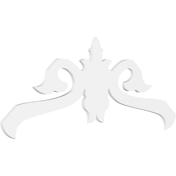 Ekena Millwork 1 in. x 72 in. x 30 in. (10/12) Pitch Florence Gable Pediment Architectural Grade PVC Moulding