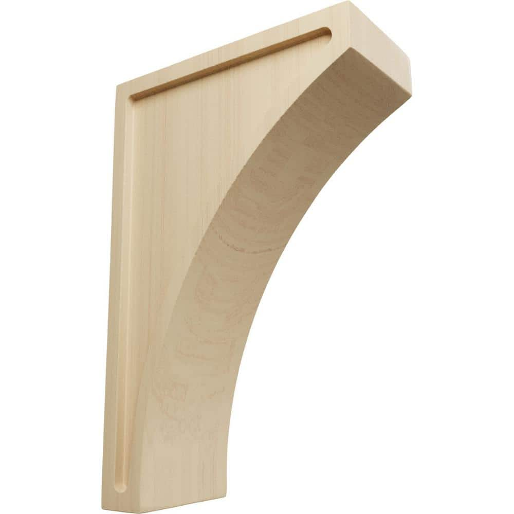 Ekena Millwork 3 in. x 10 in. x 6-1/2 in. Rubberwood Large Lawson Wood Corbel