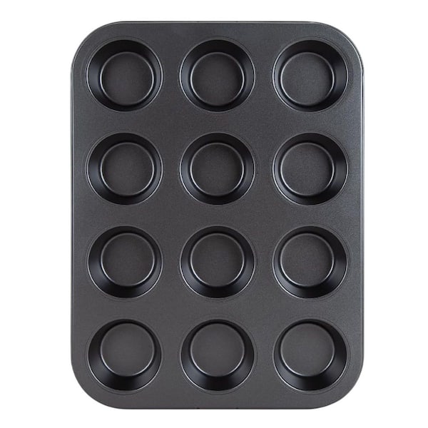 2 Pack Carbon Steel Nonstick 12-Cup Muffin Pan Set with 200 Cupcake Liners for Baking Muffins and Cupcakes