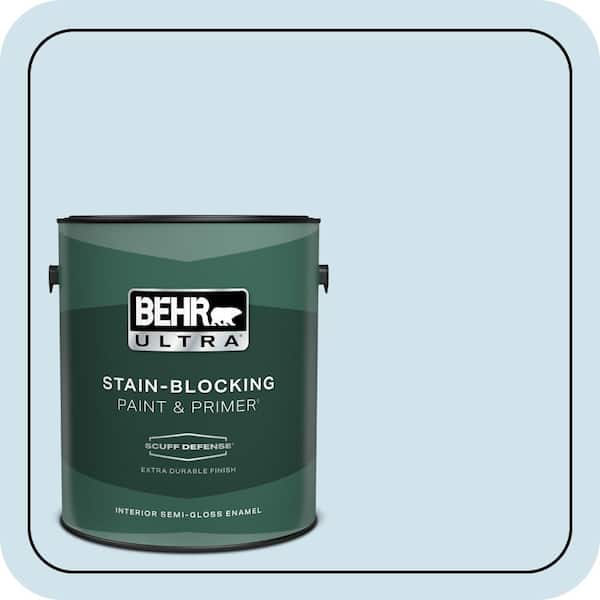 BEHR ULTRA 1 gal. #550A-1 Sea Sprite Extra Durable Semi-Gloss Enamel Interior Paint & Primer