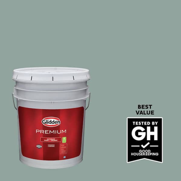 Glidden Premium 5 gal. PPG1136-5 Spruce Shade Eggshell Interior Latex Paint