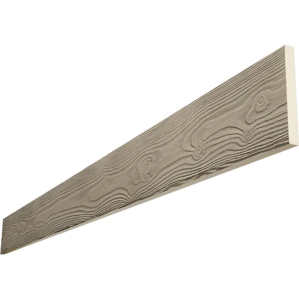 Ekena Millwork Endurathane 1 in. H x 8 in. W x 8 ft. L Sandblasted Almond Faux Wood Beam Plank
