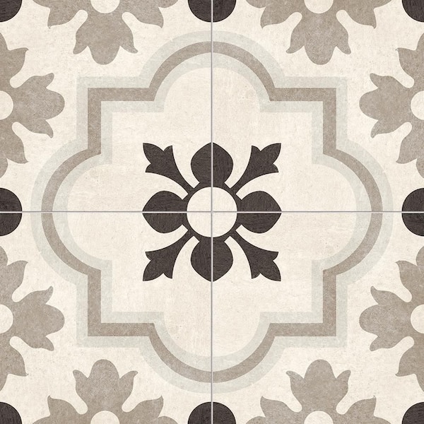 Deco Artisan Warm Matte 8 in. x 8 in. Encaustic Look Porcelain Floor and Wall Tile (12.92 sq. ft./Case)
