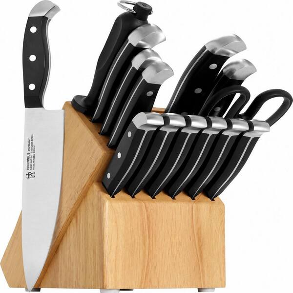 15-Piece Knife Block Set, Razor-Sharp German Engineered Blades, Lightweight and Strong, Dishwasher Safe, Natural