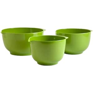 2, 3 and 4 l Melamine Mixing Bowl Set in Green (Set of 3)