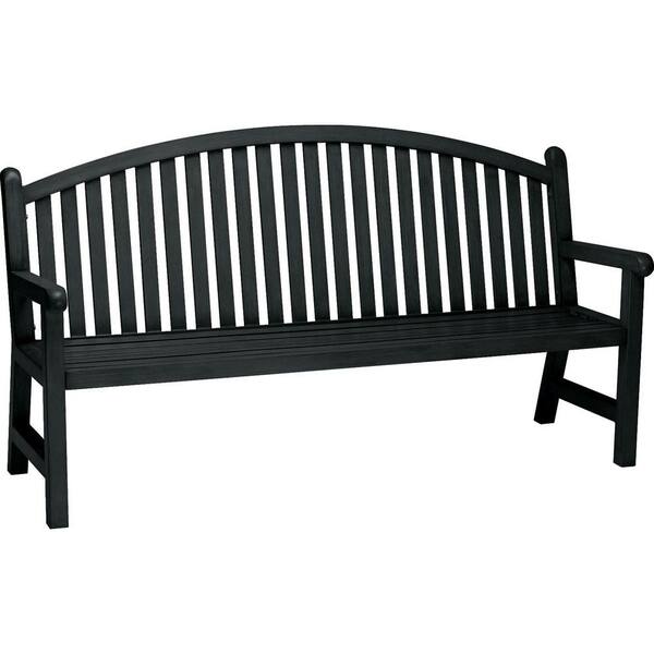 Tradewinds Spring Arbor 6 ft. Contract Arch Back Textured Black Bench Slat