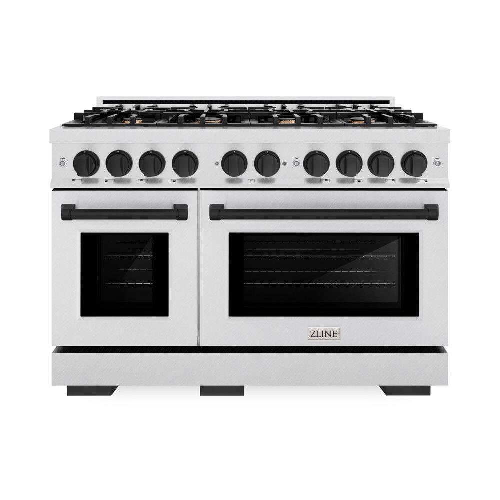 Autograph 48 in. Select Double Oven Dual Fuel Range with 8 Burners in Satin Steel and Matte Black Accents price history on PriceWatchPro