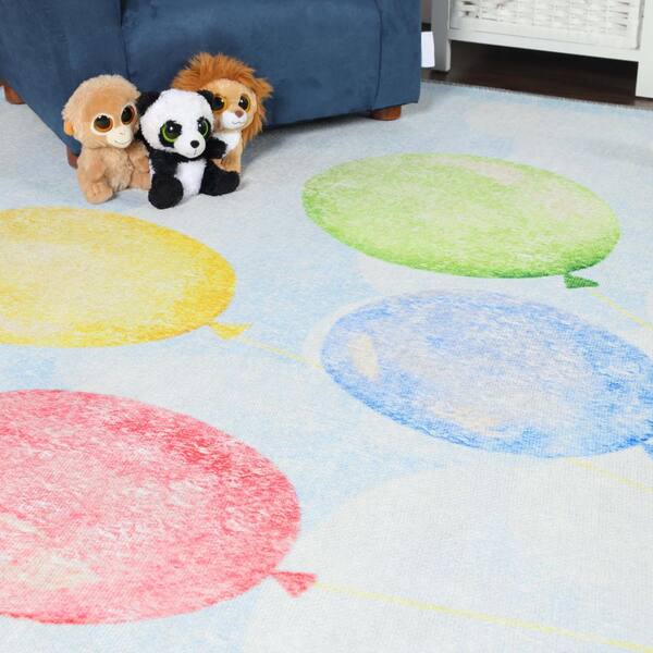 Bright Polka Dot Area store Rug, 5' x 7'