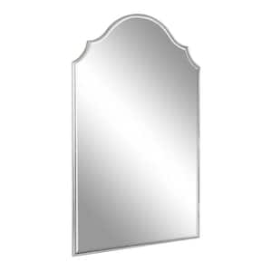 Leanna 24.00 in. W x 36.00 in. H Silver Arch Glam Framed Decorative Wall Mirror