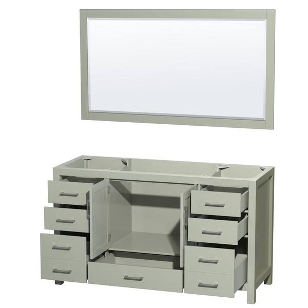 Sheffield 58 in. W x 33 in. H Framed Wall Mirror in White Sheffield 58 in. W x 33 in. H Framed Wall Mirror in White