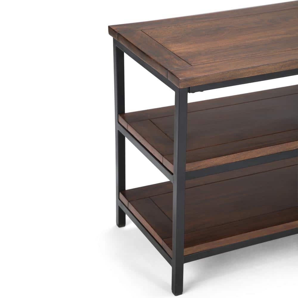 Skyler 60'' Dark Cognac Brown Industrial Mango Wood TV Stand