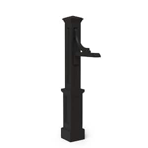 Woodhaven 56 in. Tall Black Polyethylene Address Sign Post