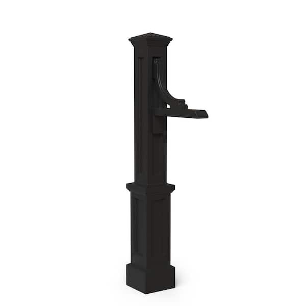 Woodhaven 56 in. Tall Black Polyethylene Address Sign Post