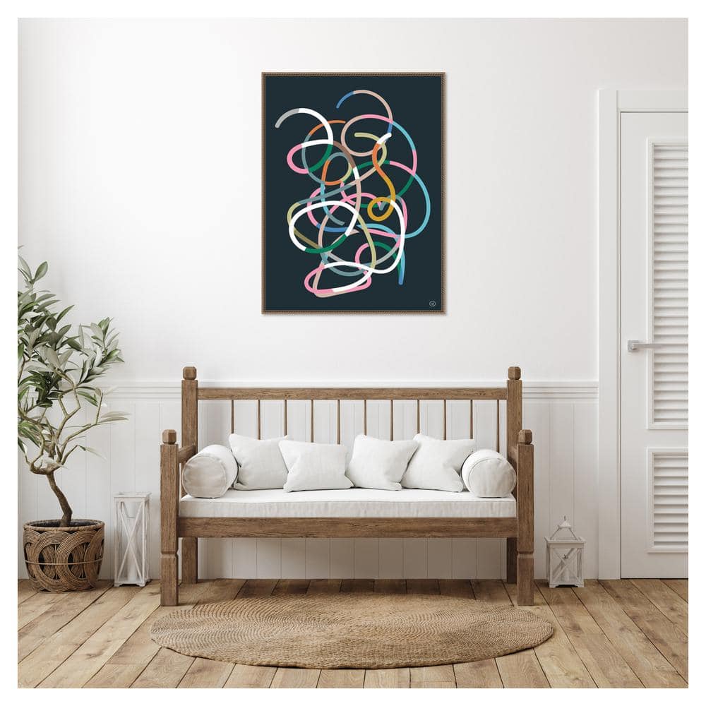 Extra Large Abstract Multicolor Canvas Framed Wall Art