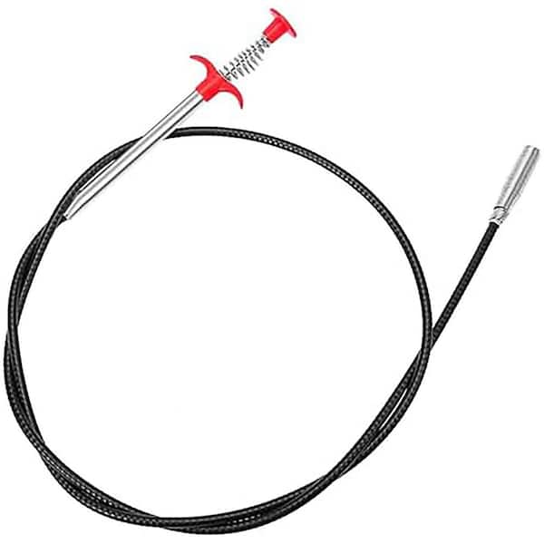 79 in. Flexible Grabber Claw Pick Up Reacher Tool Bendable Hose with 4-Claws for Sink Drain Toilet Litter