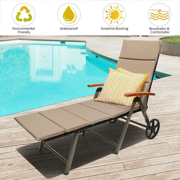 small outdoor chaise lounge chair