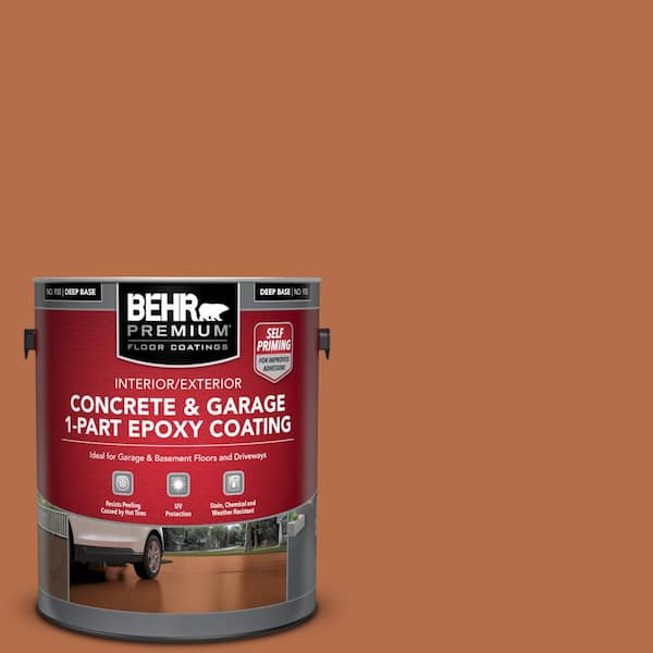 BEHR PREMIUM 1 gal. #M210-7 Thanksgiving Self-Priming 1-Part Epoxy Satin Interior/Exterior Concrete and Garage Floor Paint