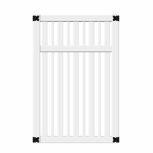 Veranda Pro Series 4 ft. W x 6 ft. H White Vinyl Lafayette Spaced Picket Fence Gate