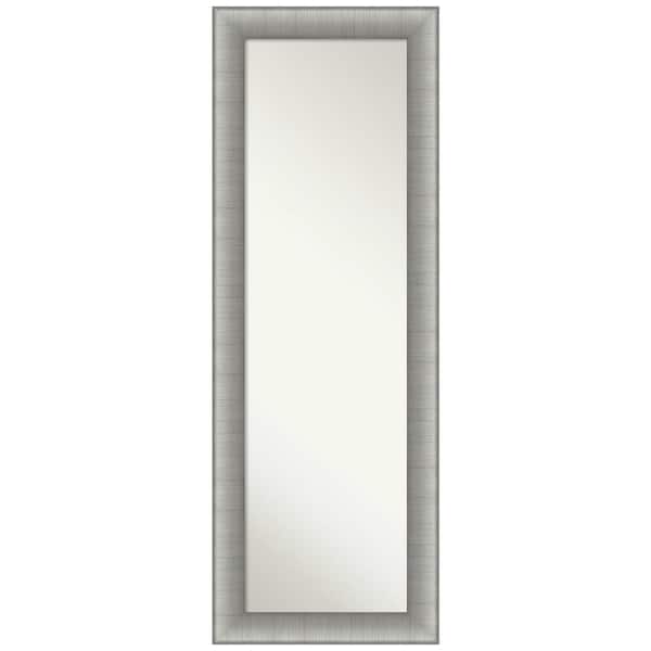 Amanti Art Large Rectangle Pewter Silver Metallic Modern Mirror (52.75 in. H x 18.75 in. W)