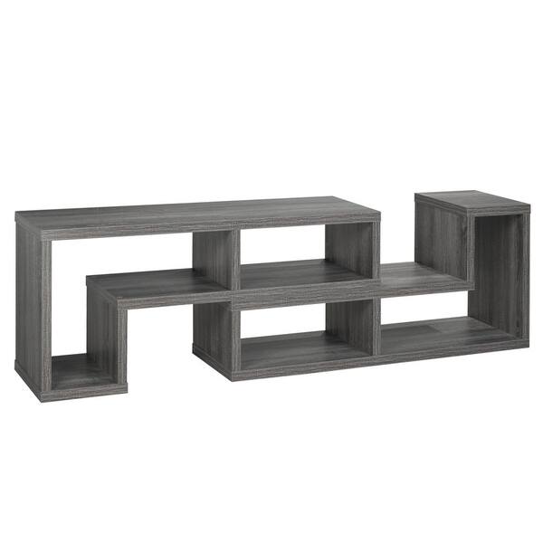 Unbranded - Brassex 83 in. Multiple Configuration TV Stand Grey Fits TV's upto 70 in.