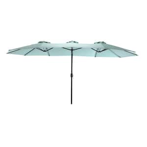 15 ft. Steel Market Tilt Patio Umbrella in Light Green