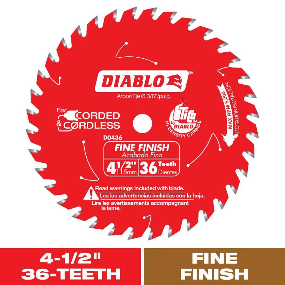 DIABLO 4-1/2in. x 36-Tooth Fine Finish Circular Saw Blade for Wood