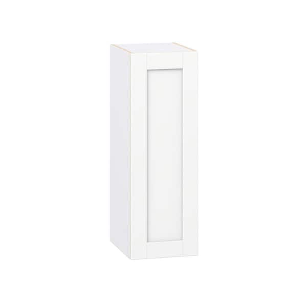 J COLLECTION Milton 12 in. W x 14 in. D x 35 in. H Assembled Shaker Wall Kitchen Cabinet in Bright White