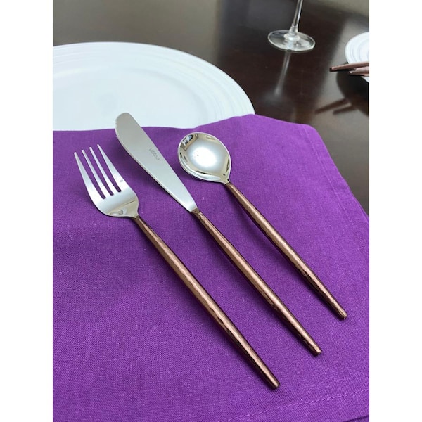 12-Piece Gold Dinner Forks Set, Stainless Steel Silverware Flatware Cutlery  Fork