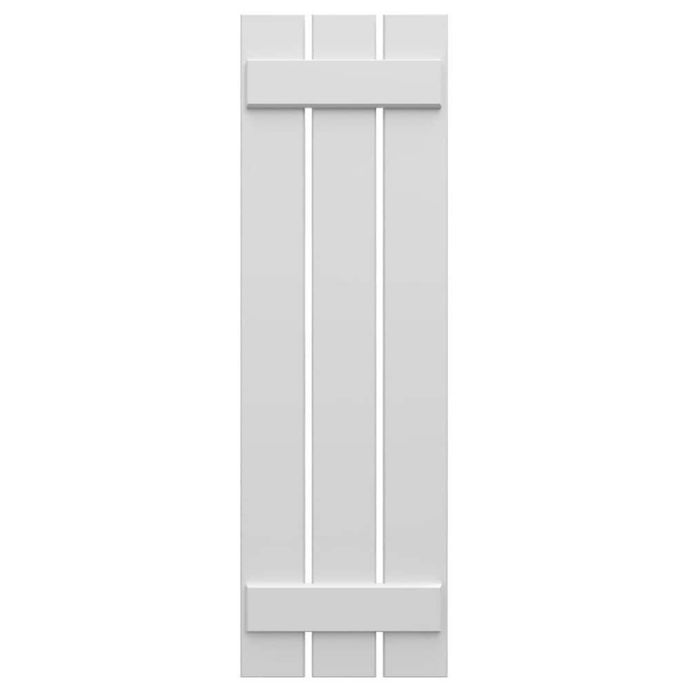 23 in. W x 41 in. H EnduraCore Composite 4-Board Spaced Board-n-Batten Shutters, White (Pair-No Hardware) price history on PriceWatchPro