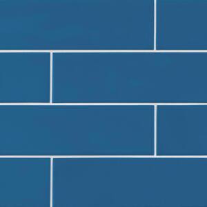 Gloss Blue 2.5 in. x 10 in. Ceramic Wall Tile (13.89 sq. ft./Case)