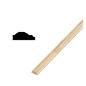 DM L58 - 17/32 in. x 7/32 in. x 96 in. Solid Pine Wall and Cabinet Trim Molding