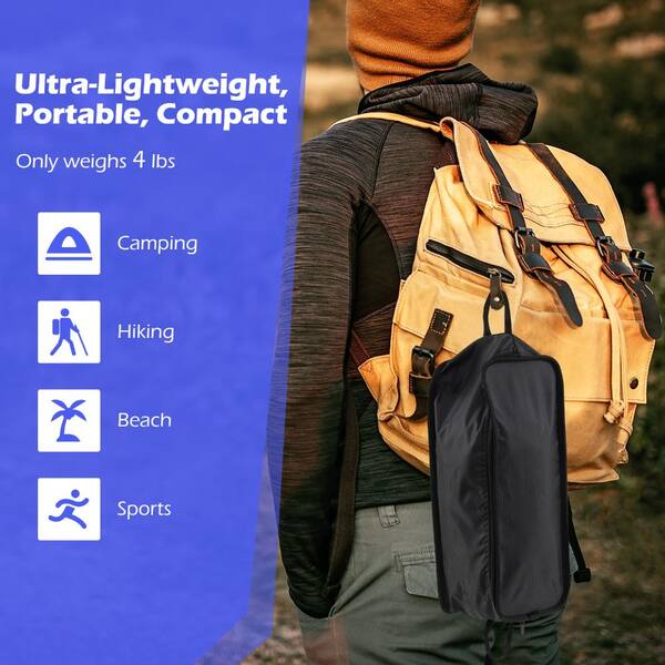 SKONYON High Back Portable Backpacking Chair with Pillow Side