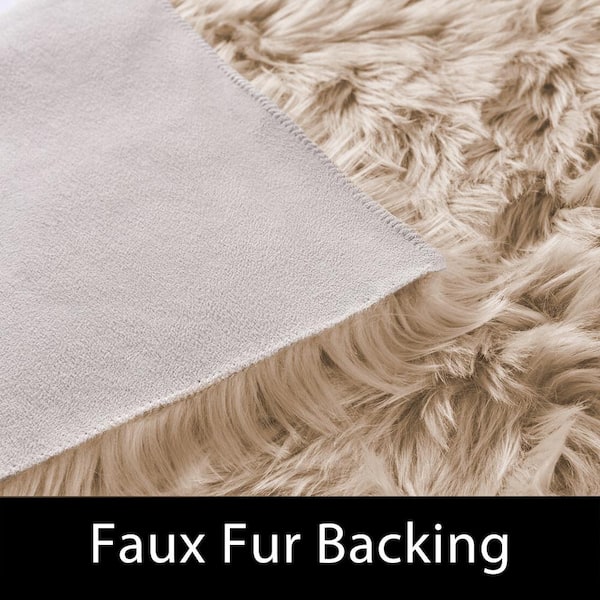 Low Price Taupe Longhaired Faux Fur 