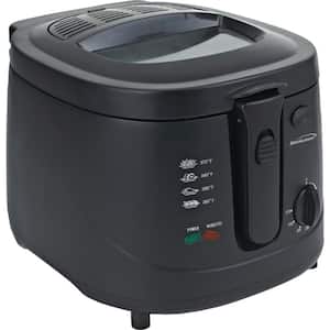 Small Electric Deep Fryer Cooker Home Countertop Single Basket Fries 2.5L  1000W 