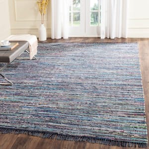 Rag Rug Ink/Multi 4 ft. x 6 ft. Striped Area Rug