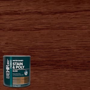 1 qt. #TIS-362 American Chestnut Gloss Semi-Transparent Water-Based Interior Stain and Poly in One