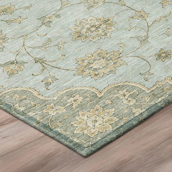 Chantille Machine Washable Indoor/Outdoor Abstract ACN3081 Seafoam 2 ft. x 3 ft. Accent Rug