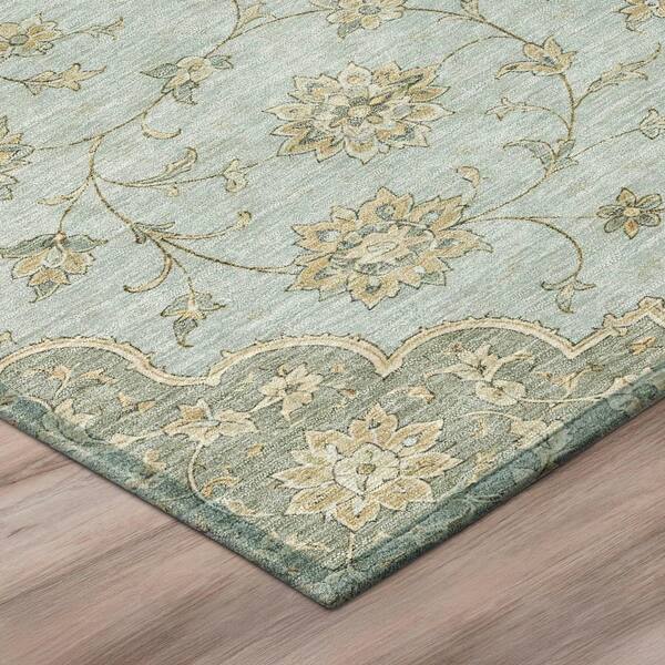 Chantille Machine Washable Indoor/Outdoor Abstract ACN3081 Seafoam 3 ft. x 5 ft. Area Rug