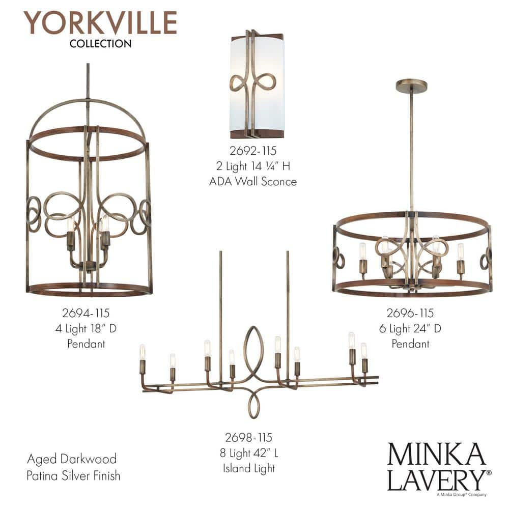 Aged Darkwood and Silver Patina 6-Light Glass Drum Pendant