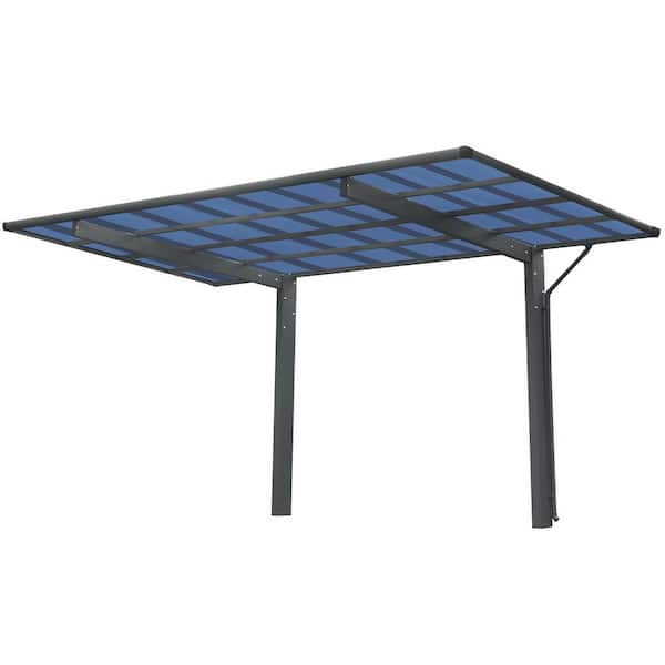 17 ft. x 9 ft.x 11 ft. Outdoor Carport with Aluminum Metal Frame and Polycarbonate Panels for Outdoor Driveway Car,Truck