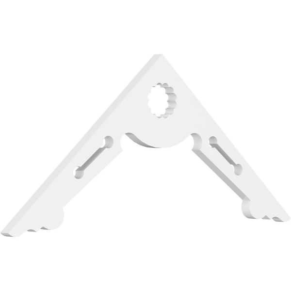 Ekena Millwork 1 in. x 36 in. x 15 in. (10/12) Pitch Cena Gable Pediment Architectural Grade PVC Moulding