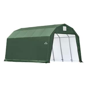 12 ft. W x 20 ft. D x 11 ft. H Steel and Polyethylene Garage without Floor in Green with Corrosion-Resistant Frame