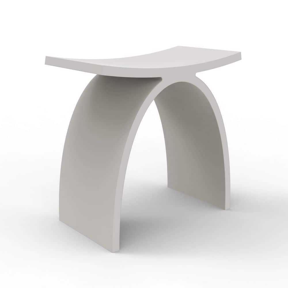 16.7 in. L x 9 in. W x 16.5 in. H White Stone Resin Solid Surface Shower Stool price history on PriceWatchPro