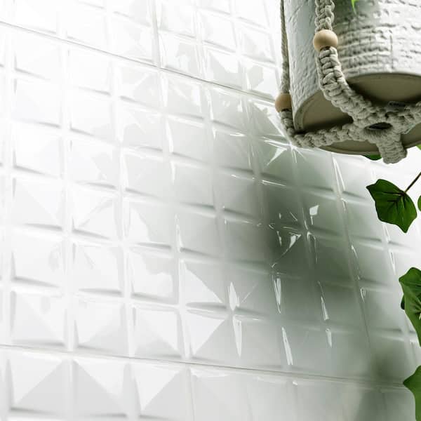 Dymo Chex 24 in. x 12 in. Glossy Ceramic 3D Patterned Wall Tile (60 cases/960 sq. ft./pallet)