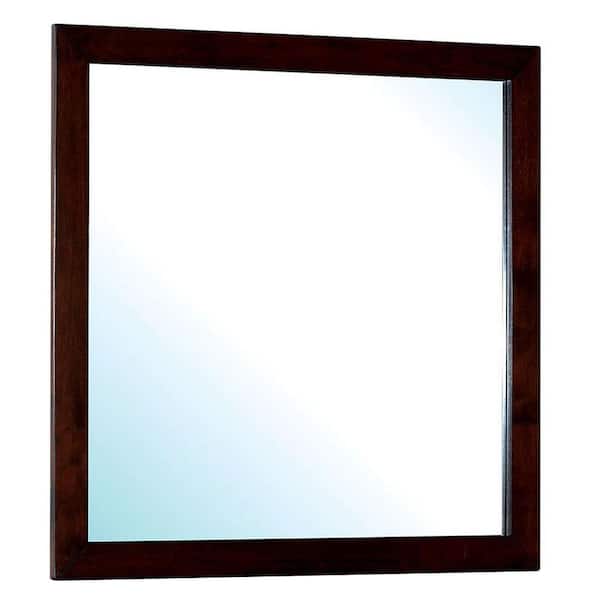 Large Square Cherry Classic Mirror (43 in. H x 39.25 in. W)