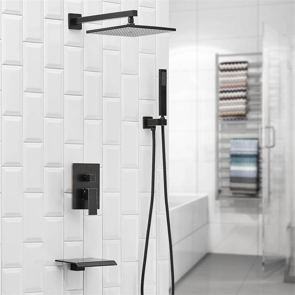 Single Handle 1-Spray Wall Mount Tub and Shower Faucet 1.8 GPM Brass Shower