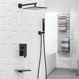 Single Handle 1-Spray Wall Mount Tub and Shower Faucet 1.8 GPM Brass Shower Trim Kit in Oil Rubbed Bronze Valve Included